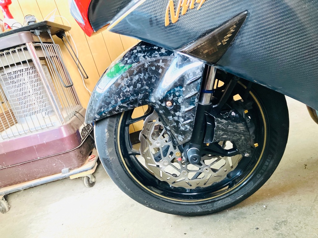 TEASER ZFFK01 FRONT FENDER [DRY CARBON] FORGED CARBON Kawasaki