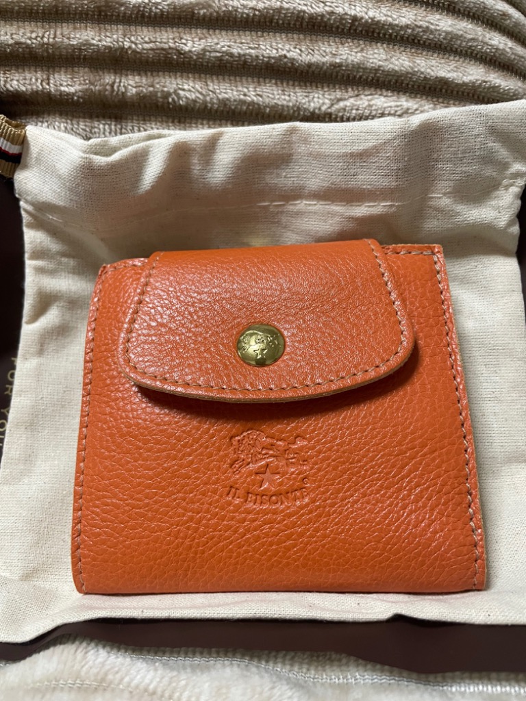 IL BISONTE イルビゾンテ 財布 2つ折りがま口 フラップ