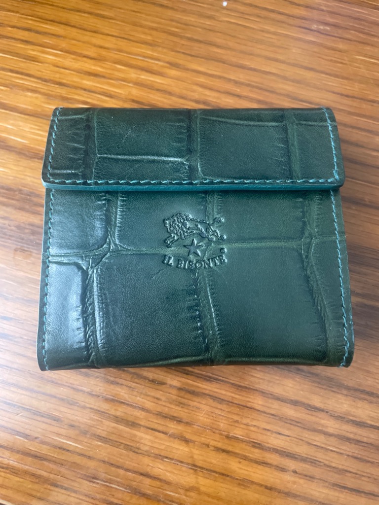 IL BISONTE イルビゾンテ 財布 クロコ型押しスクエアウォレット