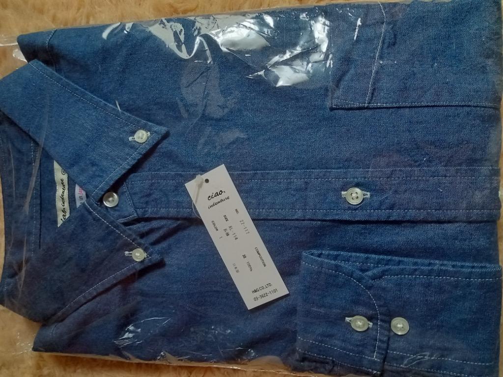 国産 デニムシャツ ciaoチャオ メンズ 長袖 日本製 ボタンダウンシャツ