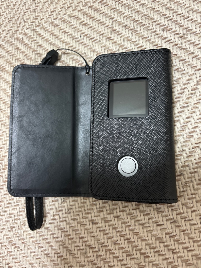 リチャージWiFi T8用レザーケース ブラック : リチャージWiFi