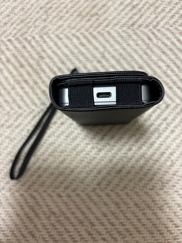リチャージWiFi T8用レザーケース ブラック : リチャージWiFi