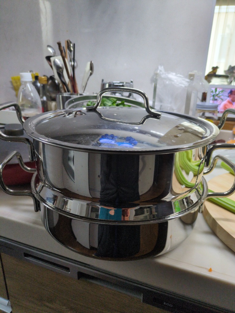 ジオ・プロダクト 日本製 蒸し器付鍋 25cm GEO-25M ガス火・IH