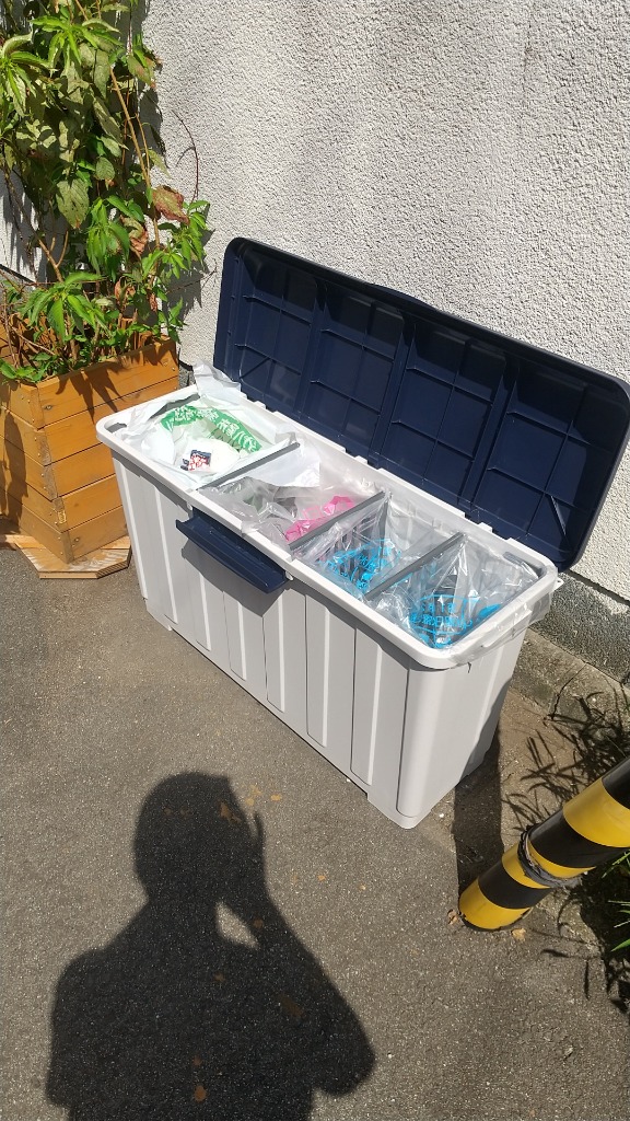 アスベル 4分別ダストボックス 90L ブルー ごみ箱 分別