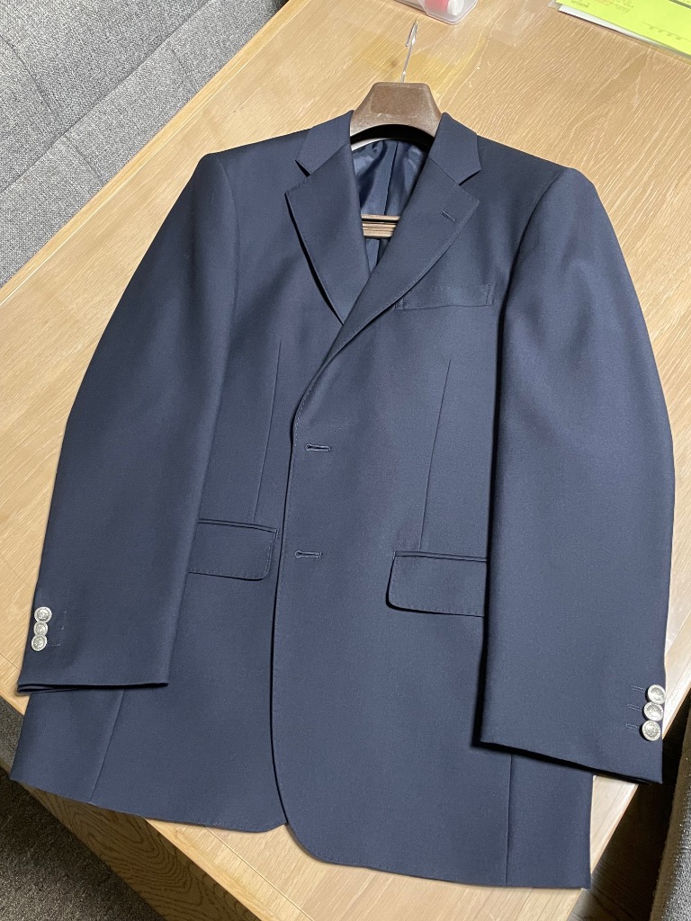 紺ブレザー 紺ブレ メンズ シングル ジャケット ウール100% 20代