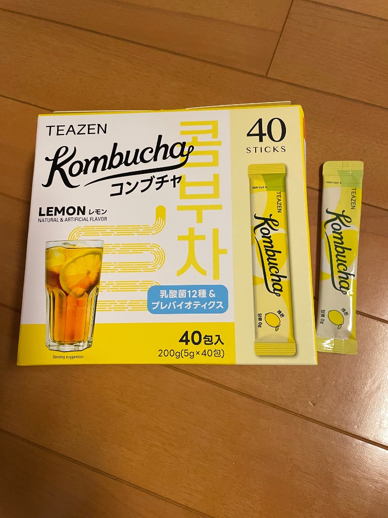 TEAZEN コンブチャ 5g x 40包 レモン ティーゼン 個包装 粉末 乳酸菌