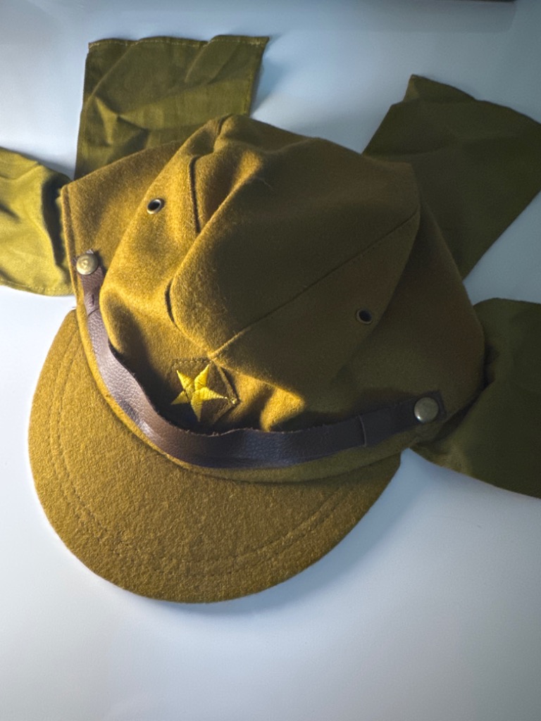 帽垂付き略帽 復刻品 大日本帝国陸軍 WW2 WWII 戦闘帽 軍帽 旧日本軍装備 帽子 軍隊 兵士 兵隊グッズ ミリタリー