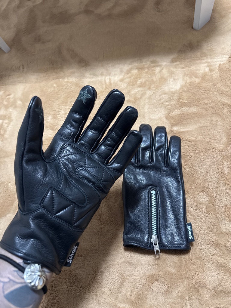 Schott N.Y.C (ショット) ジップ レザー グローブ 手袋