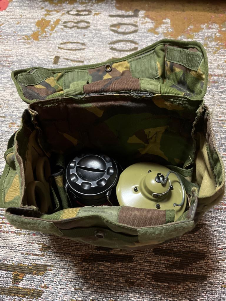 イギリス軍放出品 ガスマスクバッグ DPM迷彩 [ 可 ] 英軍