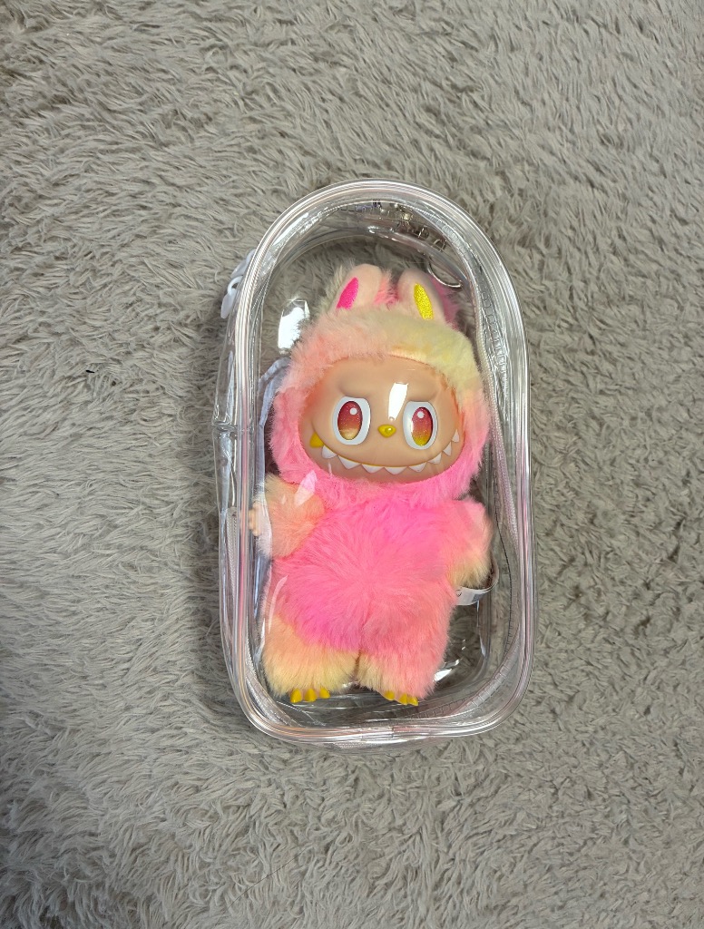 ラブブ ソフトケース 推し活 ぬいぐるみ アクスタ収納 クリアケース