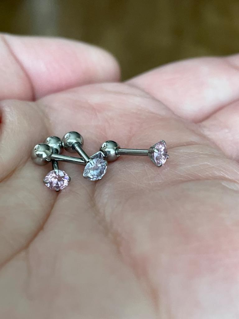 凛 RIN ボディピアス 16G 軟骨ピアス 立爪 ジュエル 誕生石