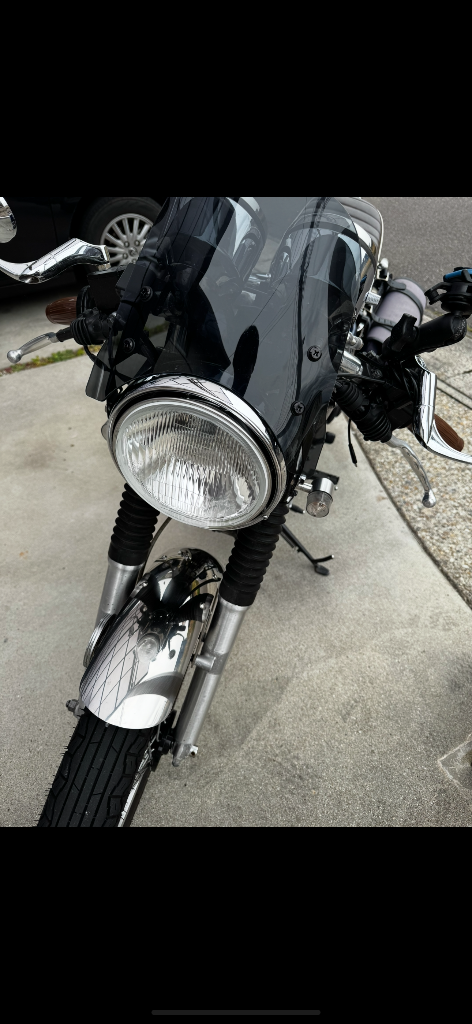 sr400 風防 メーターバイザー　スモーク YAMAHA 特典あり メーターバイザー スクリーン バイク スモーク