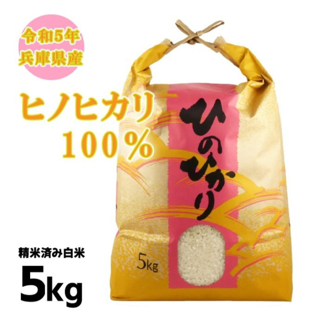 米 5kg 新米 令和5年 兵庫県産 ヒノヒカリ 紙袋入り 白米 精米 お米 仕送り ひのひかり 送料無料