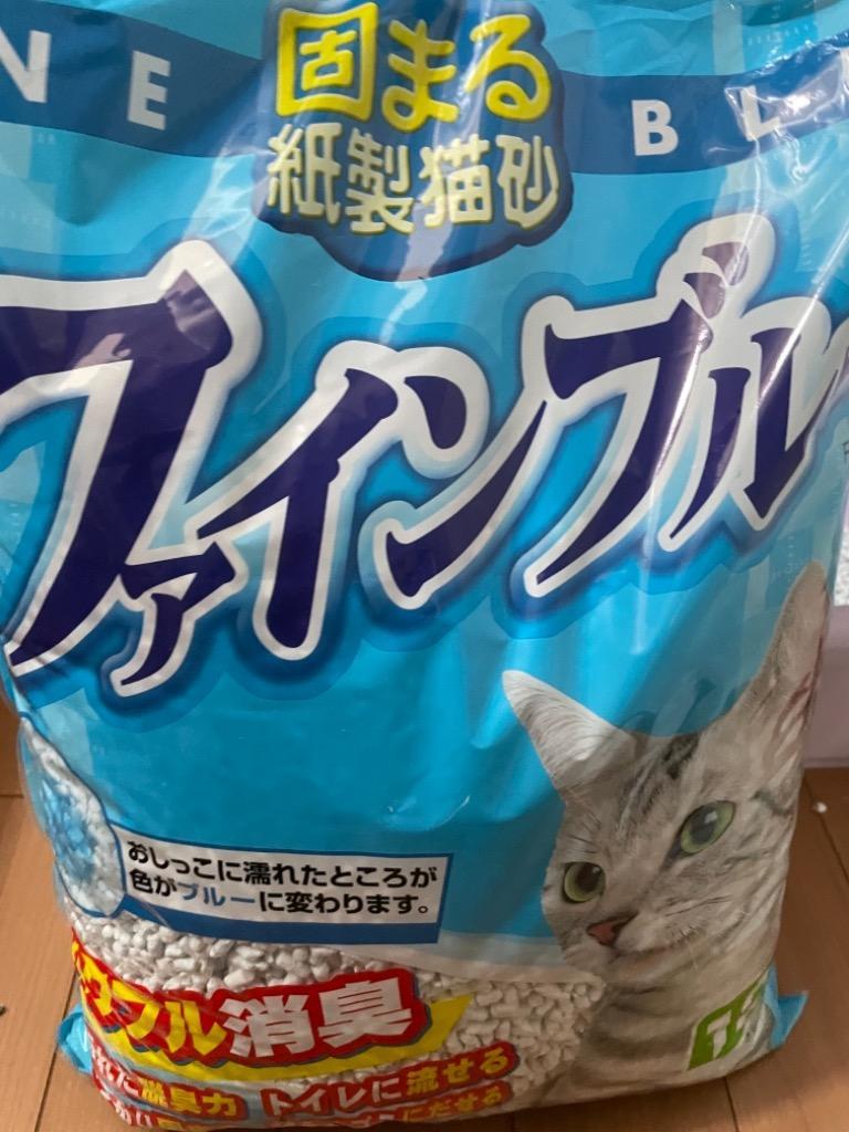 猫砂 常陸化工 ファインブルー 固まる紙製猫砂 12L×5個入（1個当たり856円） トイレ用品 まとめ買い ねこ砂 ネコ砂 猫砂 ねこすな 通販 