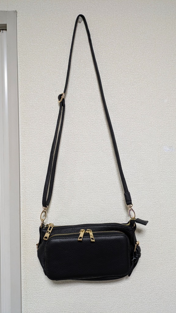 【即日発送】便利で可愛い3way!!容量たっぷりお財布バッグ SALE QUAY お財布ポシェット 本革 牛革 ショルダーバッグ 3WAY お財布