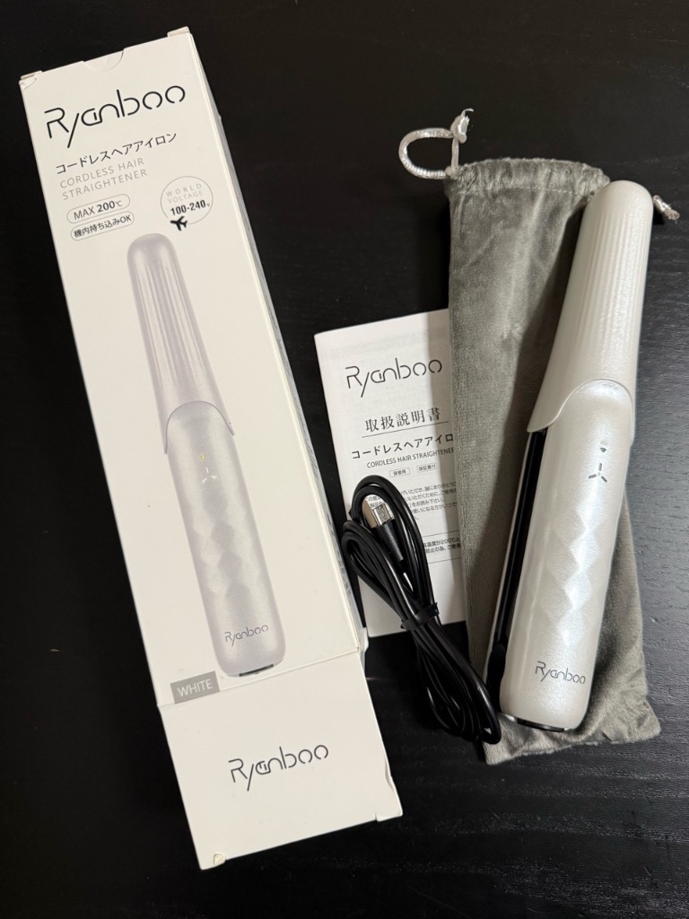 Ryanboo ヘアアイロン 海外対応 コードレス USB充電式 機内持ち込み