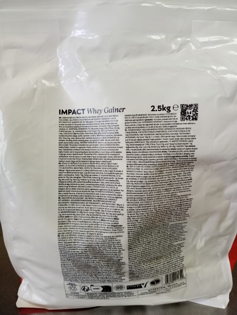 MYPROTEIN マイプロテイン ウエイト ゲイナー ブレンド 2.5kg