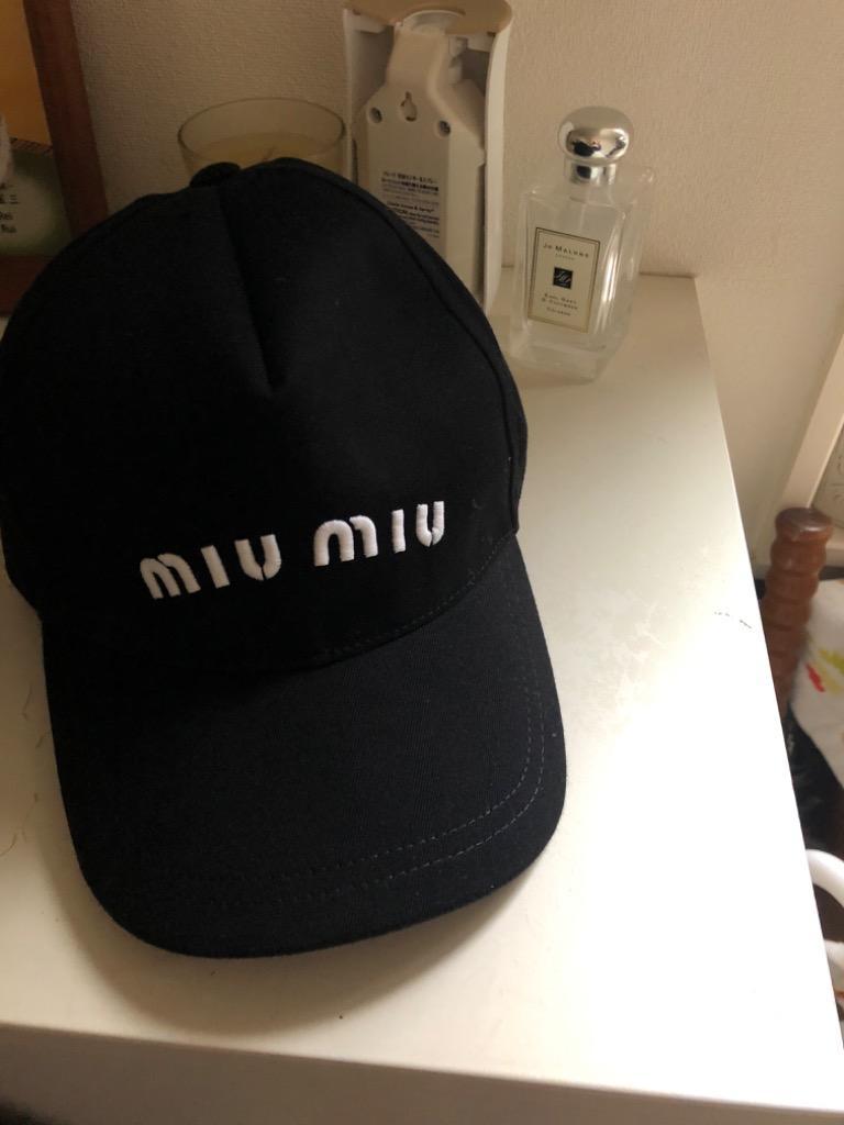 miu miu ブラック キャップ ドットリボン付き 楽天市場】MIUMIU ミュウミュウ 5HC256 2DOQ コットン ベース
