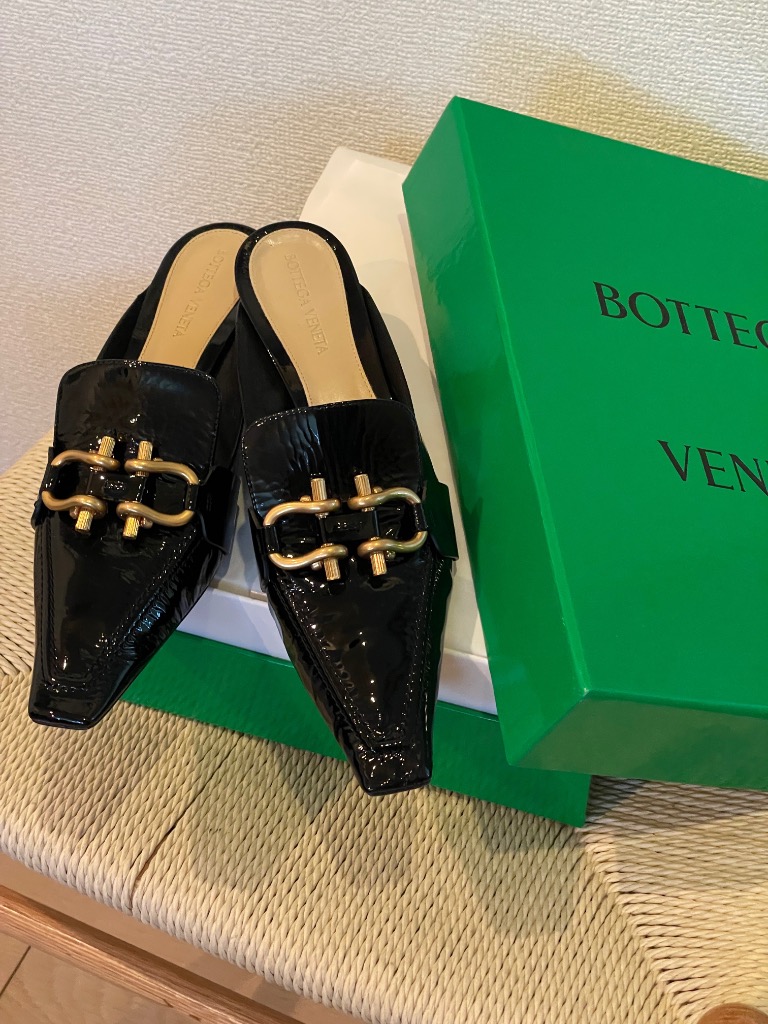 ボッテガヴェネタ　ミュール sale)ボッテガ・ヴェネタ アトミックブラックミュール (BOTTEGA