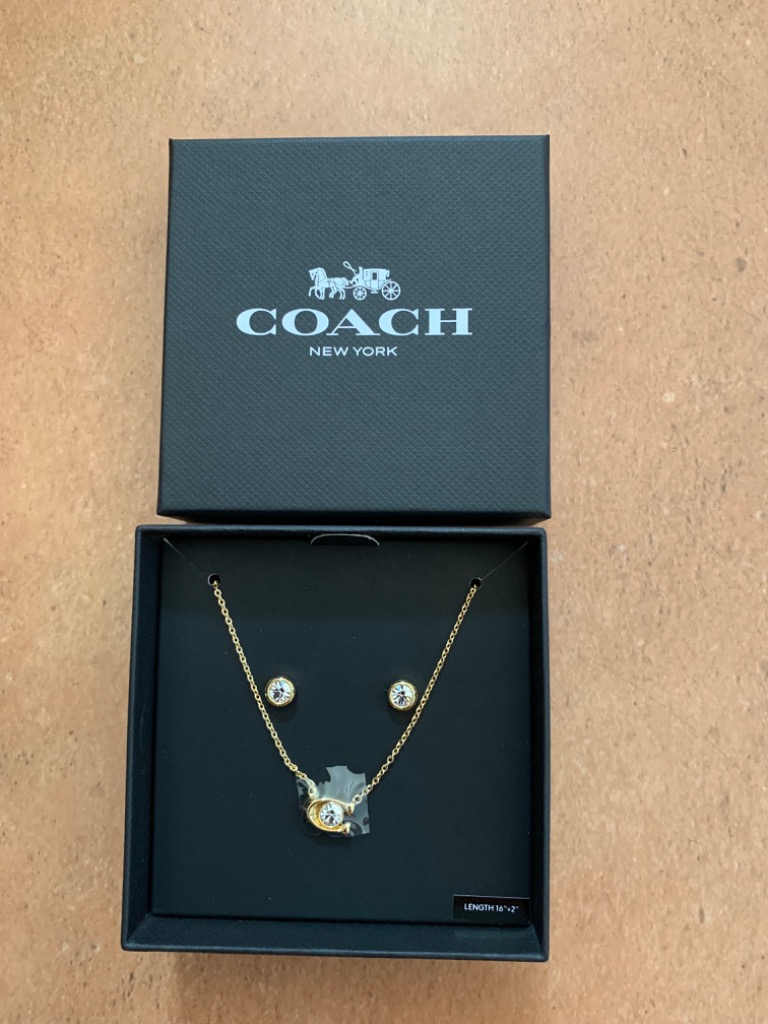 COACH コーチ ネックレス ピアス BOXED SETS 412845GLD110 レディース