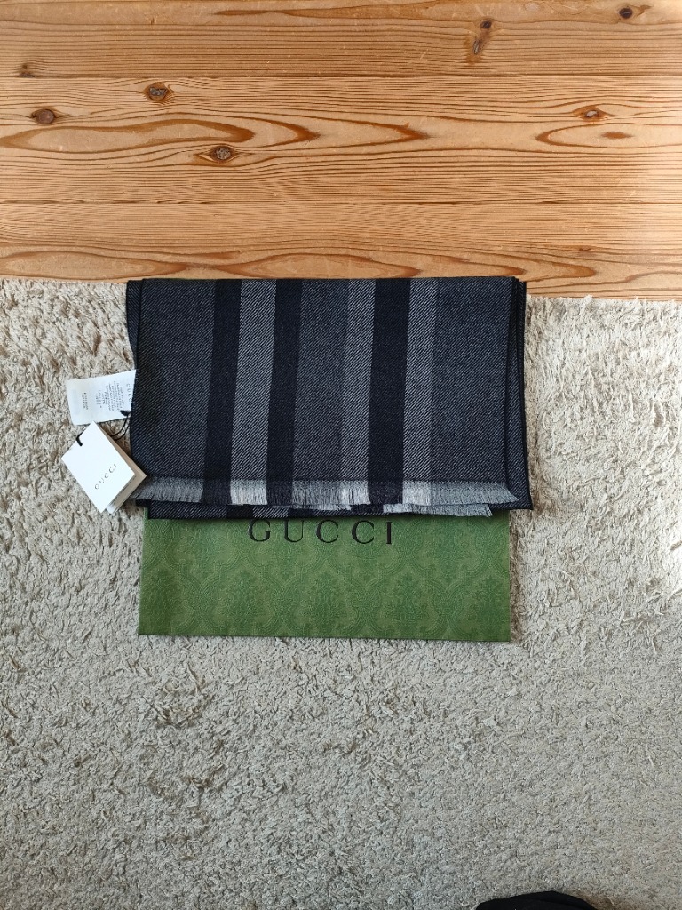 GUCCI グッチ マフラー 387574 4G200 メンズ ウール ストール