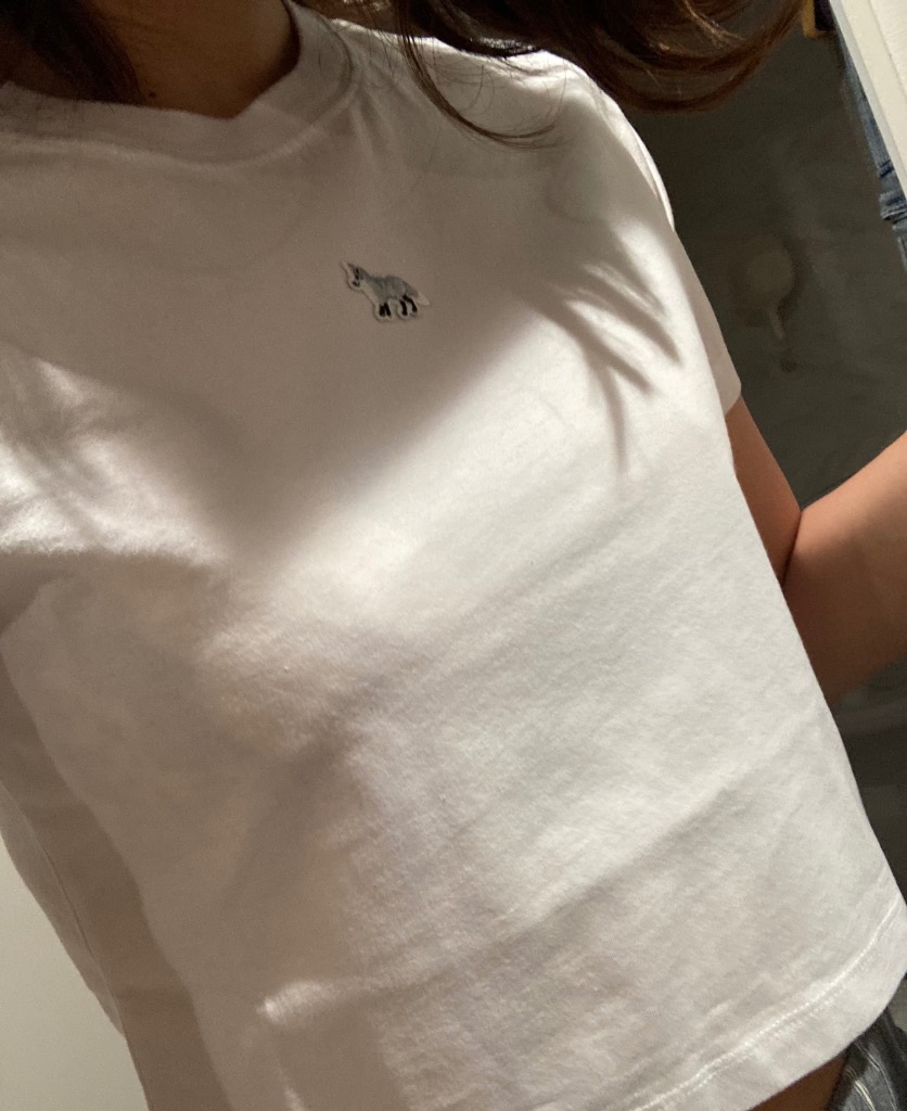MAISON KITSUNE メゾンキツネ Tシャツ OW00104 KJ0008 レディース 半袖 カットソー ベイビーフォックスパッチ クロップド丈 クルーネック P100 MAISON KITSUNE メゾンキツネ Tシャツ OW00104 KJ0008
