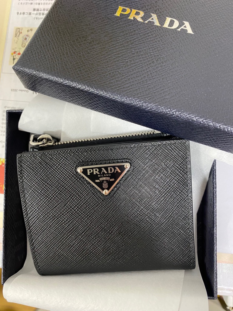 PRADA プラダ 2つ折り財布 PRADA プラダ/PRADA 財布 メンズ 型押しカーフスキン 二つ折り
