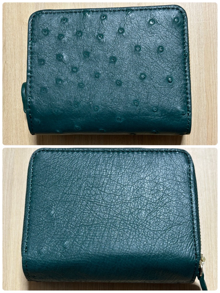 OSTRICH オーストリッチ 二つ折り財布 本革 開運 金運 財運 縁起