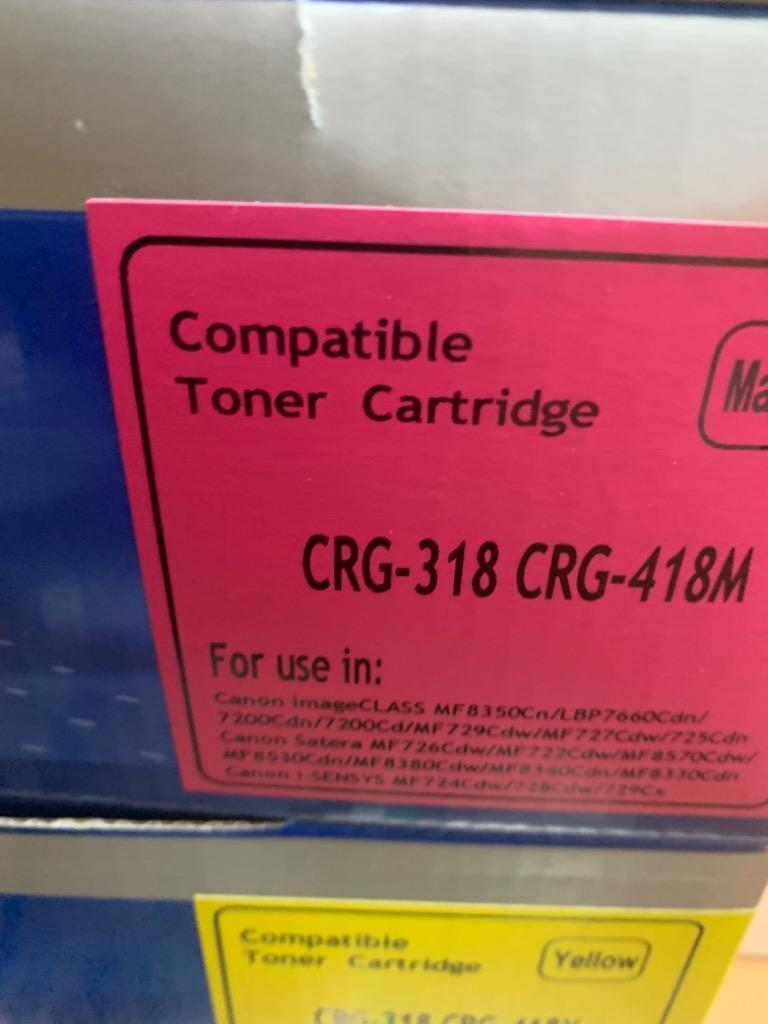 宅配便送料無料 CRG-318BLK CRG-318CYN CRG-318MAG CRG-318YEL 4