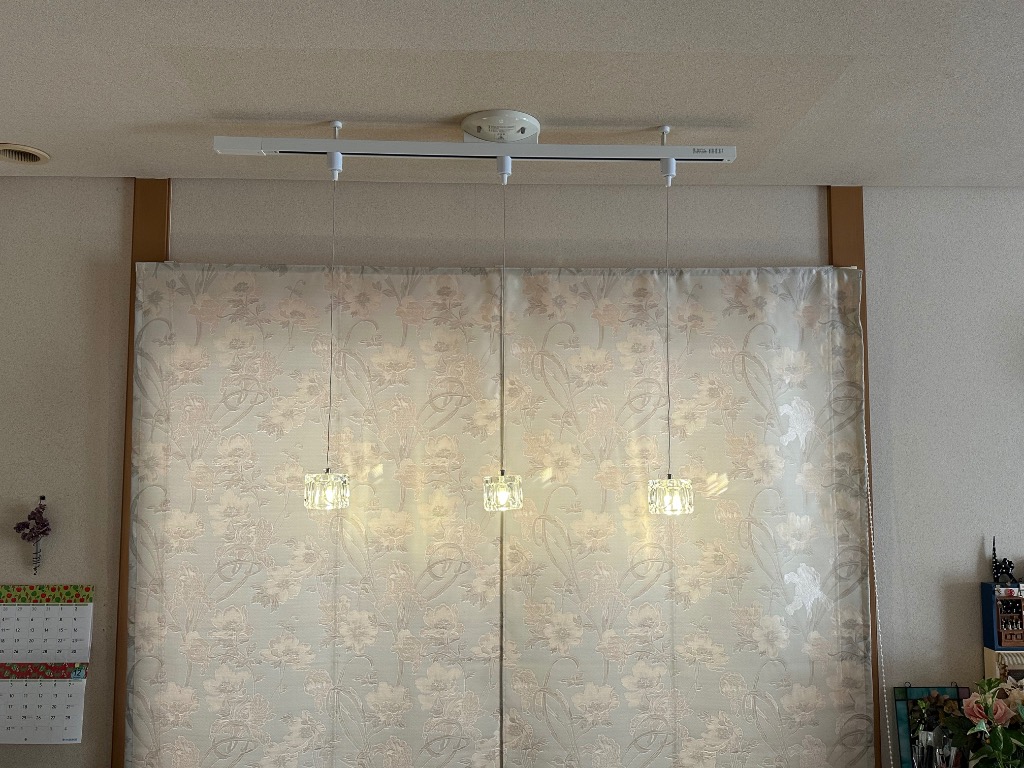 ペンダントライト 3灯 ガラスキューブ ガラスライト 北欧風