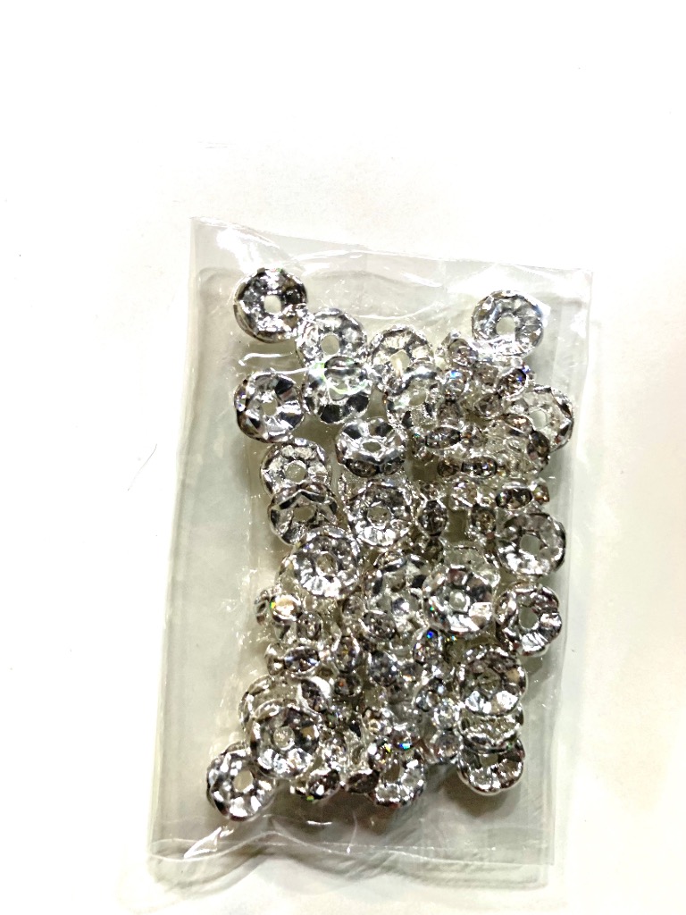 波 ロンデル 7mm 50個 シルバー ゴールド アクセサリーパーツ