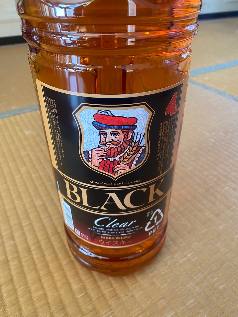 ブラックニッカ ウイスキー 送料無料 ニッカ クリア 4L×4本(1