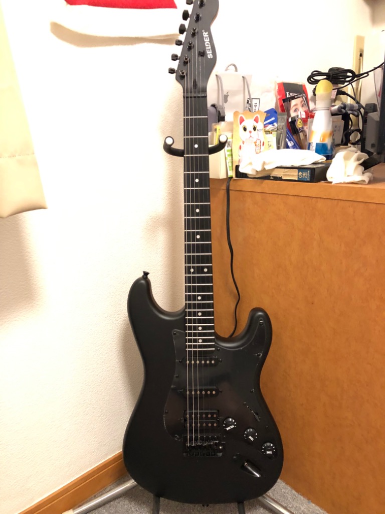 SELDER エレキギター ブラックマット仕様 STC-04 単品〔ソフト