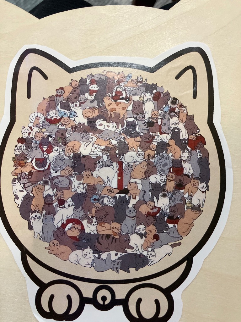 4タイプ 組み立て 猫型パズルジグソーパズル ユニークな猫の形 初心者