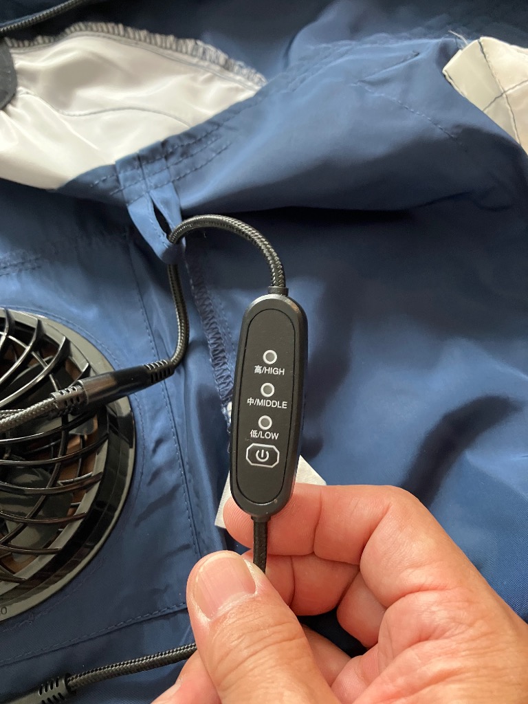空調ファン 空調ウェア 交換用 USB ケーブル 3段階 調整 リモコン Type