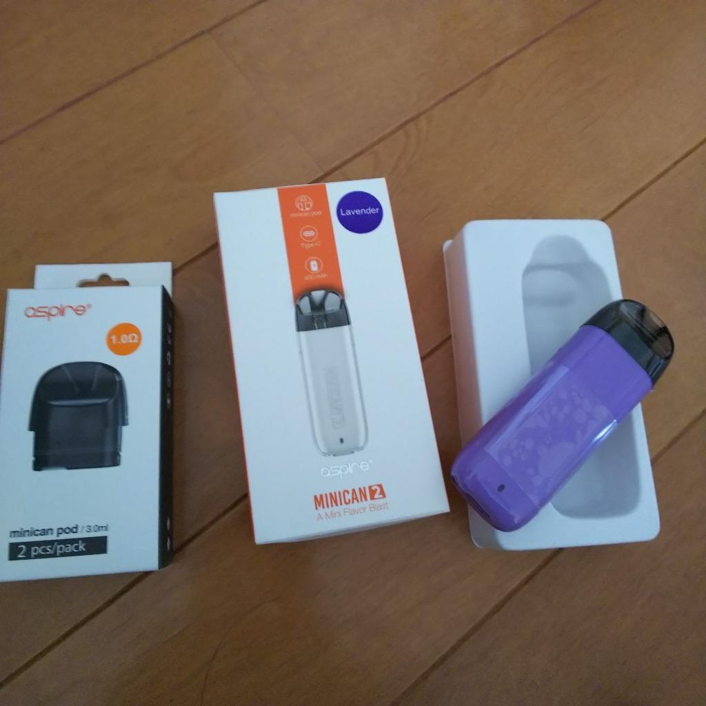 aspire minican 2 ＆ 交換用 POD 1.0Ω 2個入り 本体 400mAh 内蔵