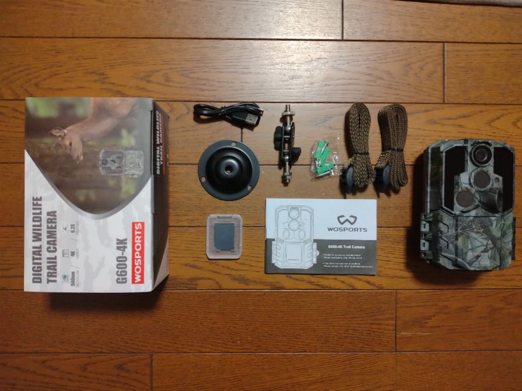 4kトレイルカメラ Wosports 電池式防犯カメラ 赤外線カメラ 最大