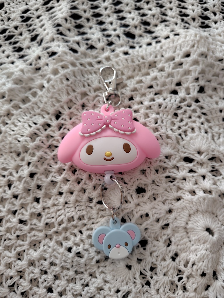 sanrio マイメロディ フェイス形リールキーホルダー : サンリオ
