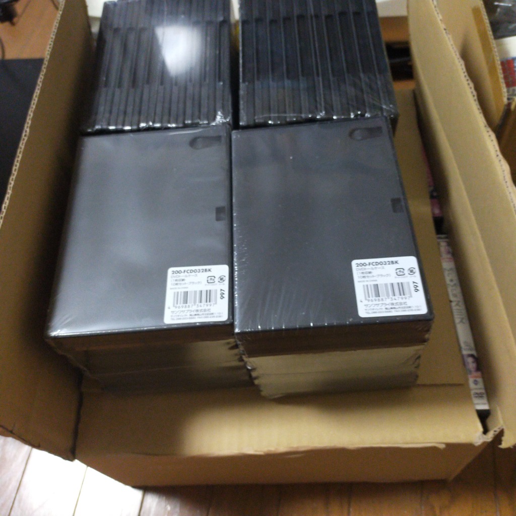 DVD空ケース トールケース 黒 シングルタイプ 200枚 送料込み DVDケース（6枚収納・トールケース・10枚・ブラック）200