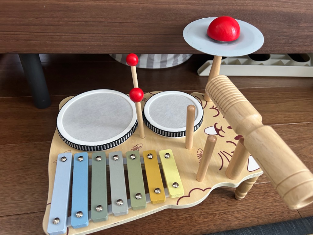 知育玩具 おもちゃ モンテッソーリ 玩具 教具 木製 楽器 5点