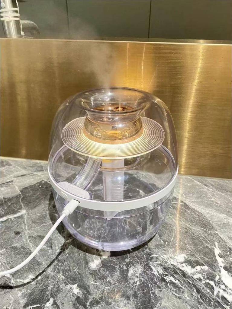 加湿器 スチーム式 大容量加湿器 おしゃれ 静音 LEDライト 細微