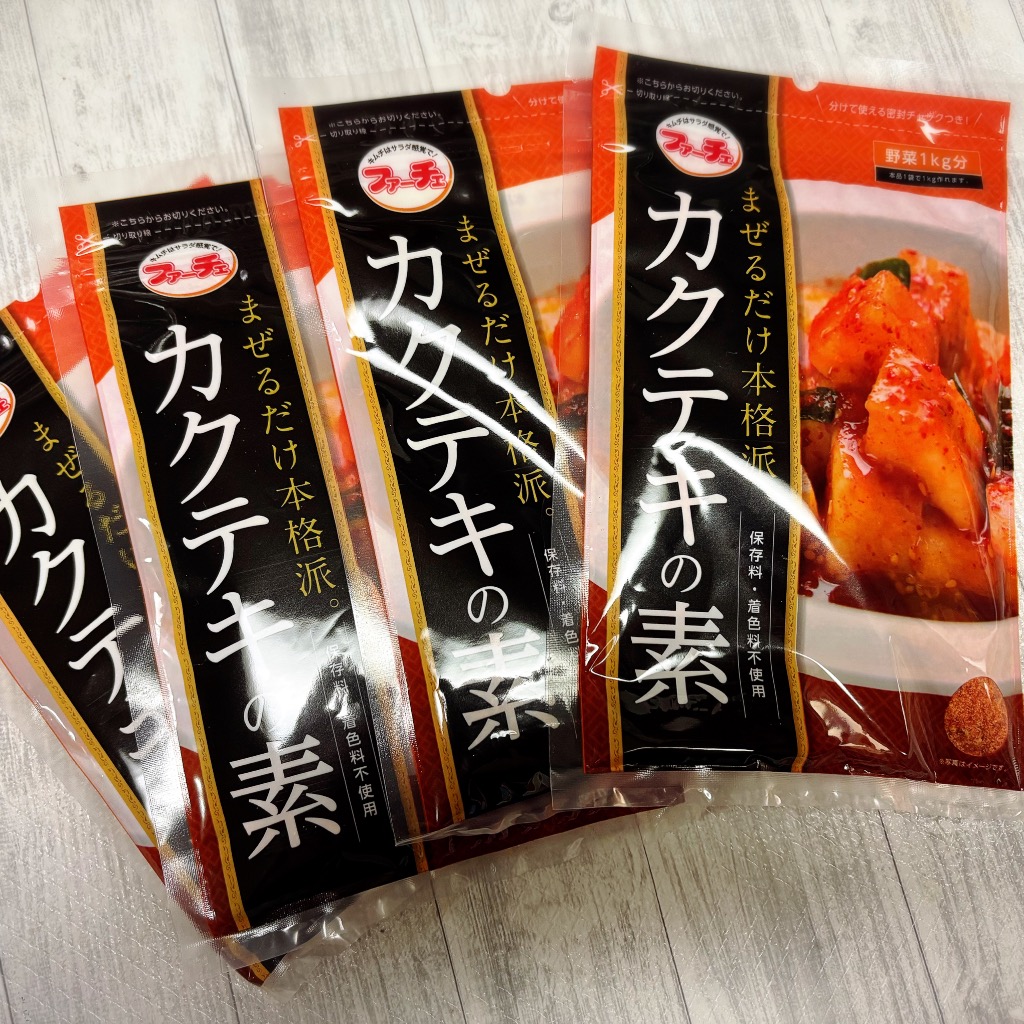 カクテキ 4枚 カクテキの素 4袋 ファーチェ 130g 混ぜるだけ キムチ漬けが約