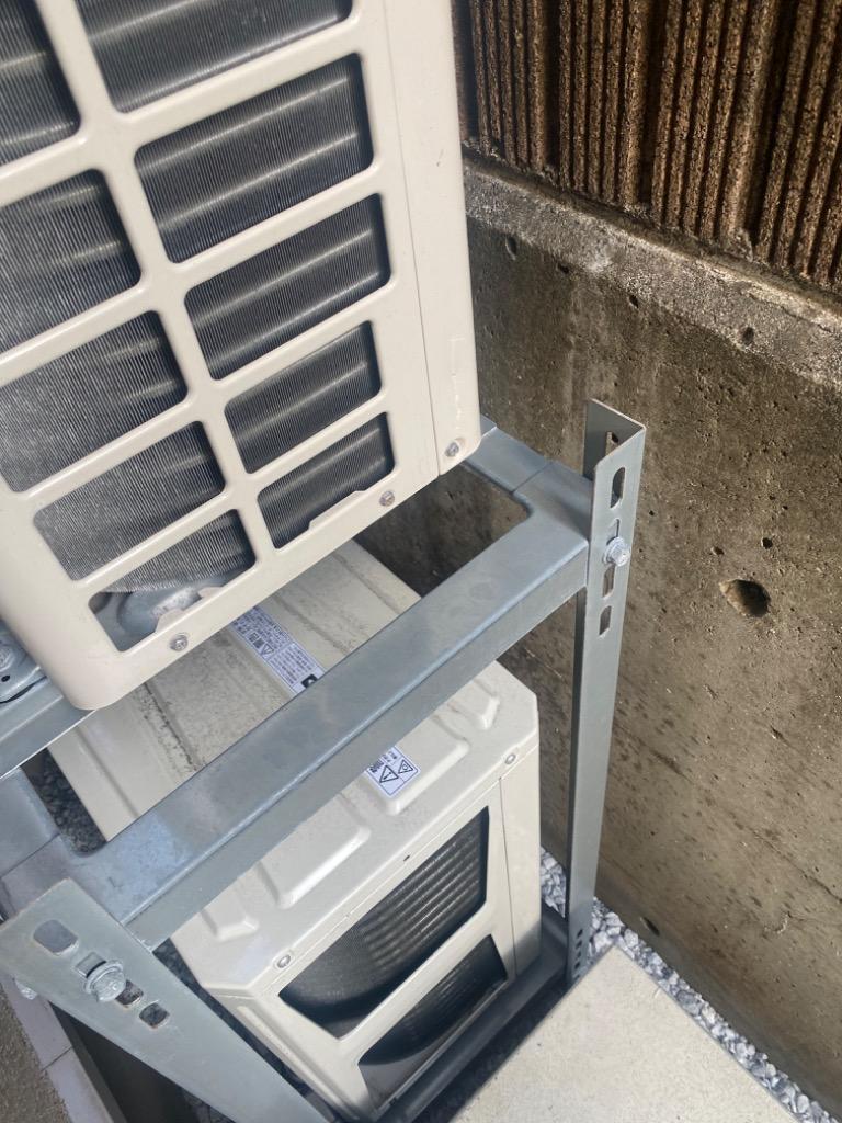 バクマ工業 BEAR エアコン架台 平地用2段置 B-HWZAM3 ZAM鋼板製