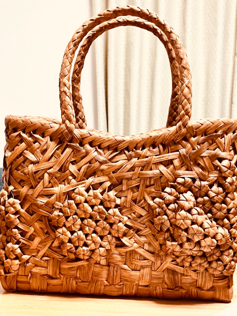 山葡萄 山葡萄かごバッグ 手作り かごバッグ 内布あり 乱れ編み