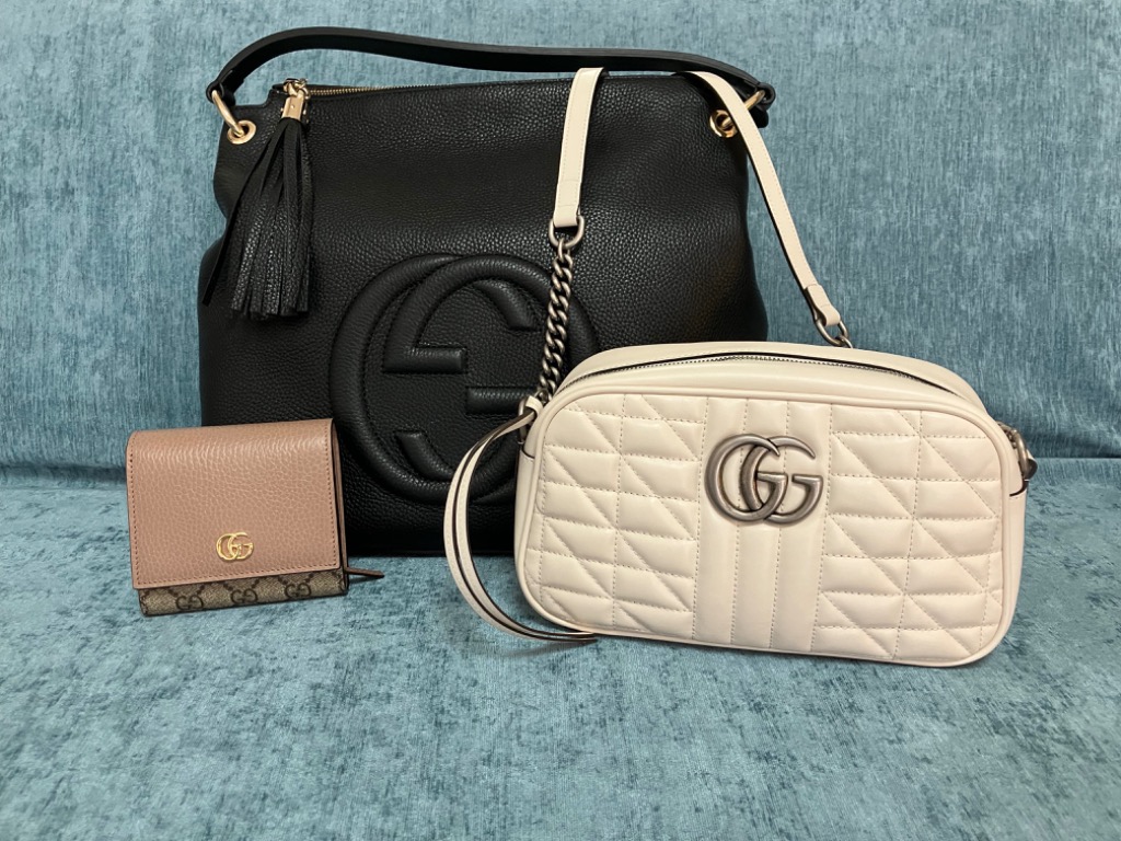 GUCCI グッチ 二つ折り財布 レディース GGマーモント ピンク GUCCI グッチ 二つ折り財布 レディース GGマーモント ピンク