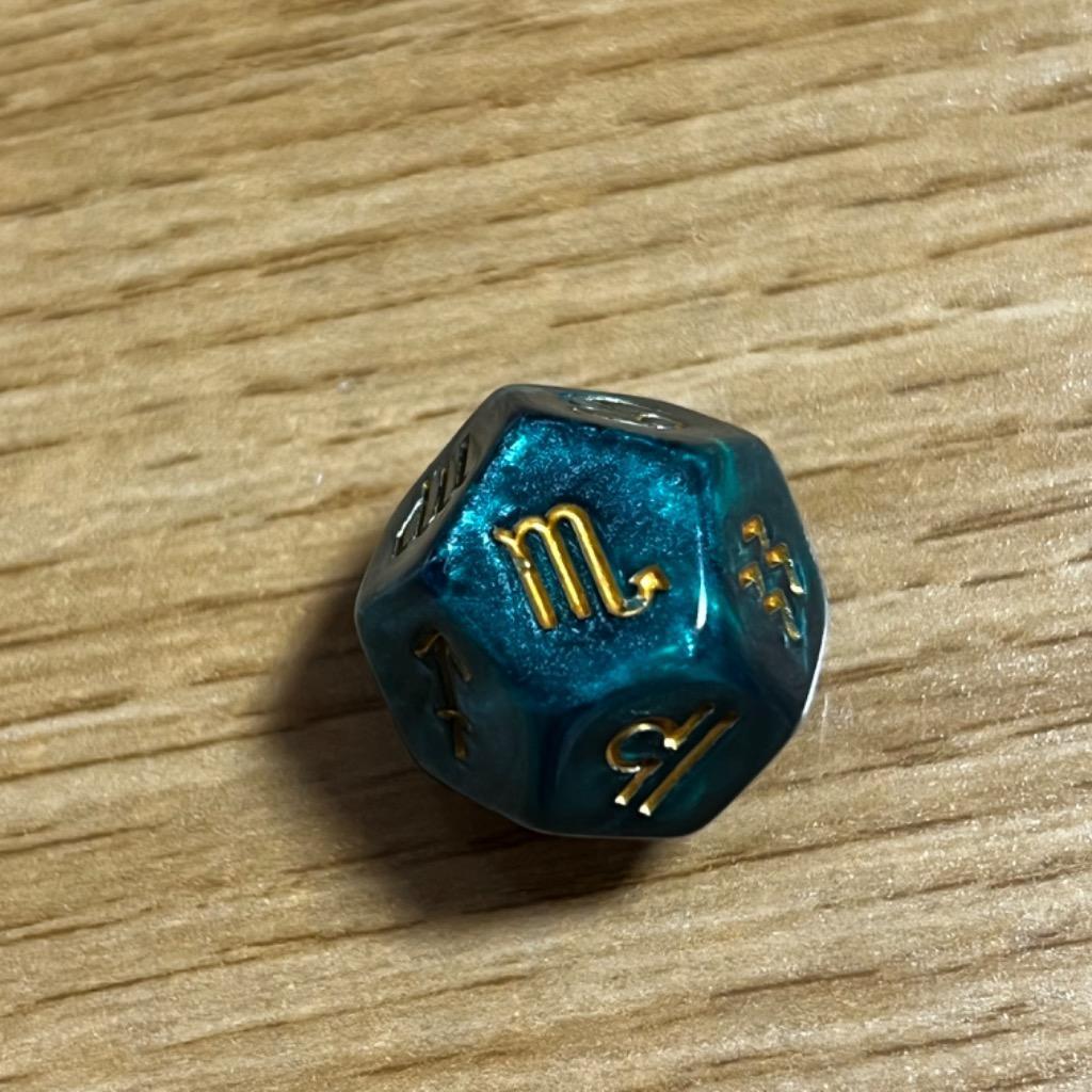 アストロダイス 3個セット 占い ゲーム 占星術 星座 アクリル 12面