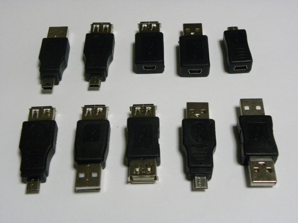 変換 アダプタ コネクタ OTG USB A miniUSB microUSB Type-B mini 5pin miniB オス メス データ転送  10種類 :usbadpt-10syu-set:セレクトショップBT - 通販 - Yahoo!ショッピング