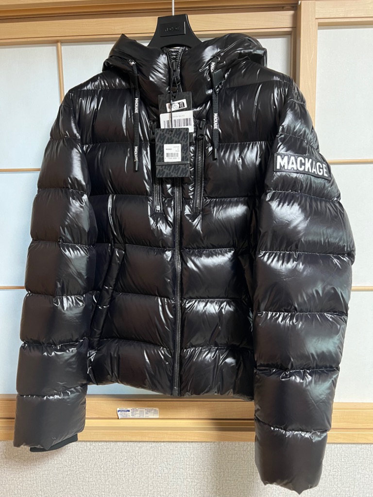 MACKAGE ブラックダウンジャケット 38 Mackage マッカージュMACKAGE ダウンジャケット メンズ ブラック