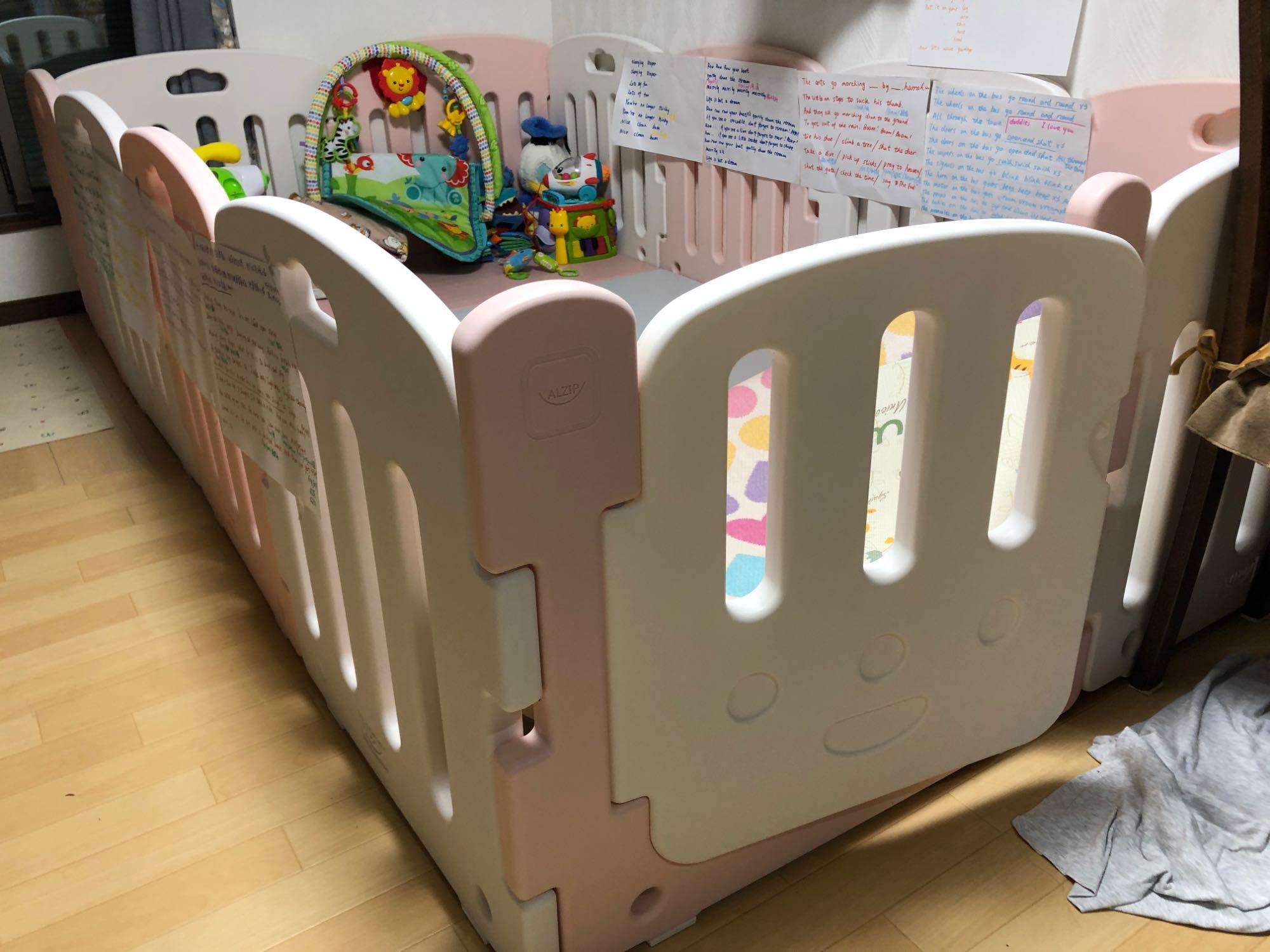 NEW ベビーサークル ベビーゲート 扉付き ALZIP MAT Baby room アル