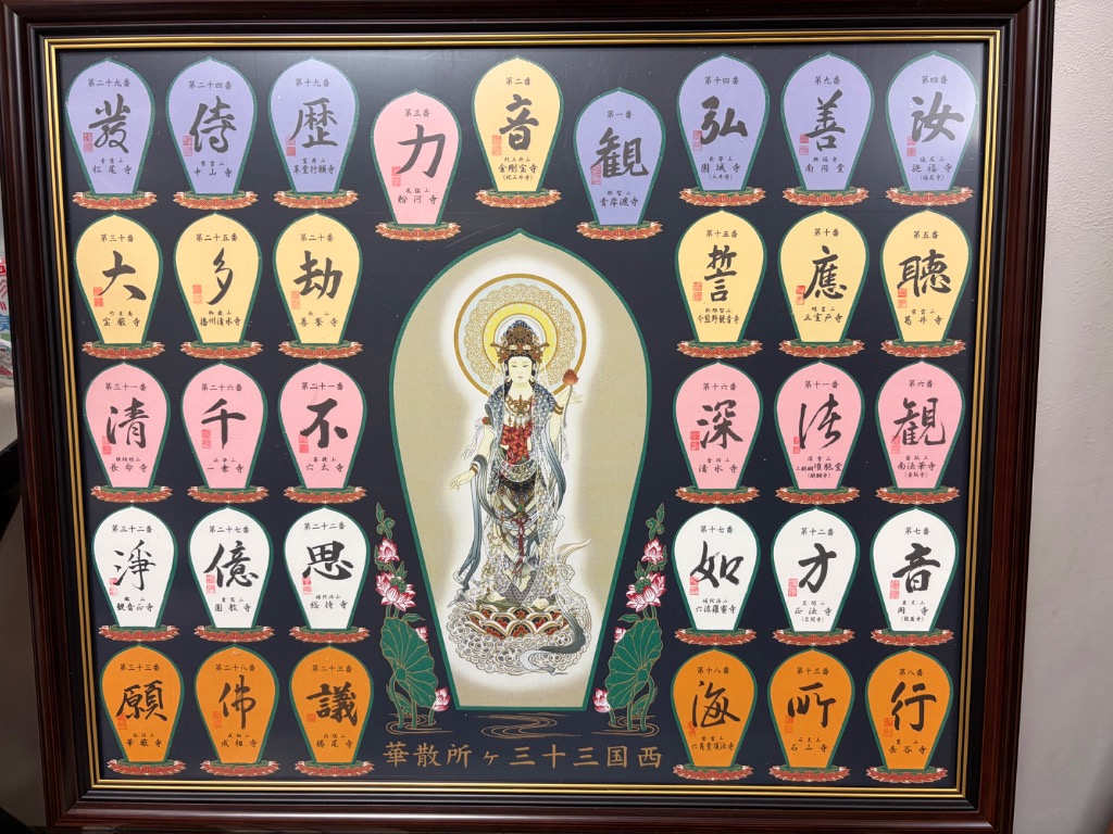 西国三十三ヶ所】散華額A (散華台紙を入れる額です。)＊散華台紙は